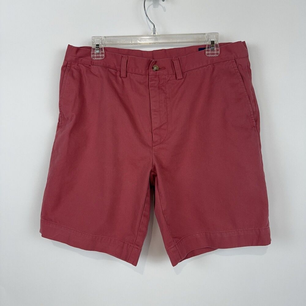 Polo Ralph Lauren Chino Shorts  Mens Classic Fit  34 x 9 Soho Rust Cotton Preppy